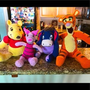 set of 4 crochet winnie the pooh